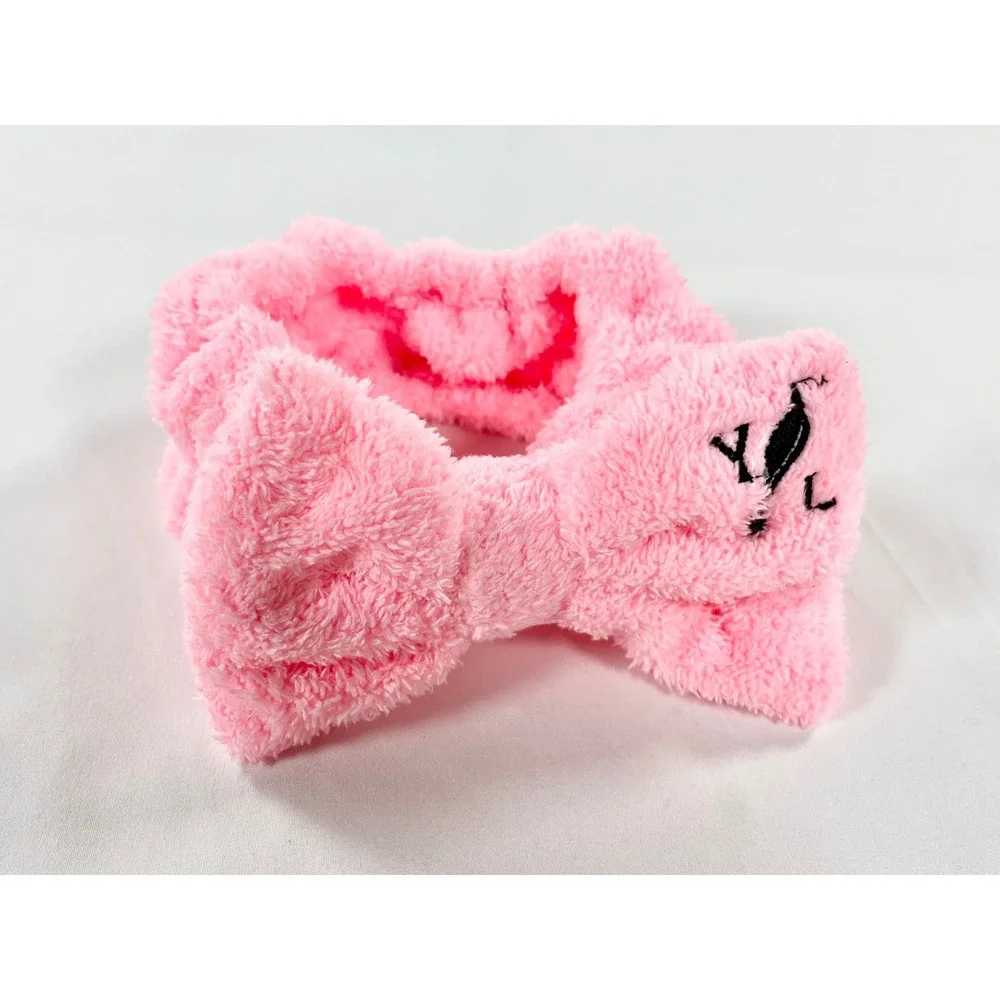Young Living Essential Oils YL Pink‎ Spa Headband Plush Skincare Bow Facial GRWM
